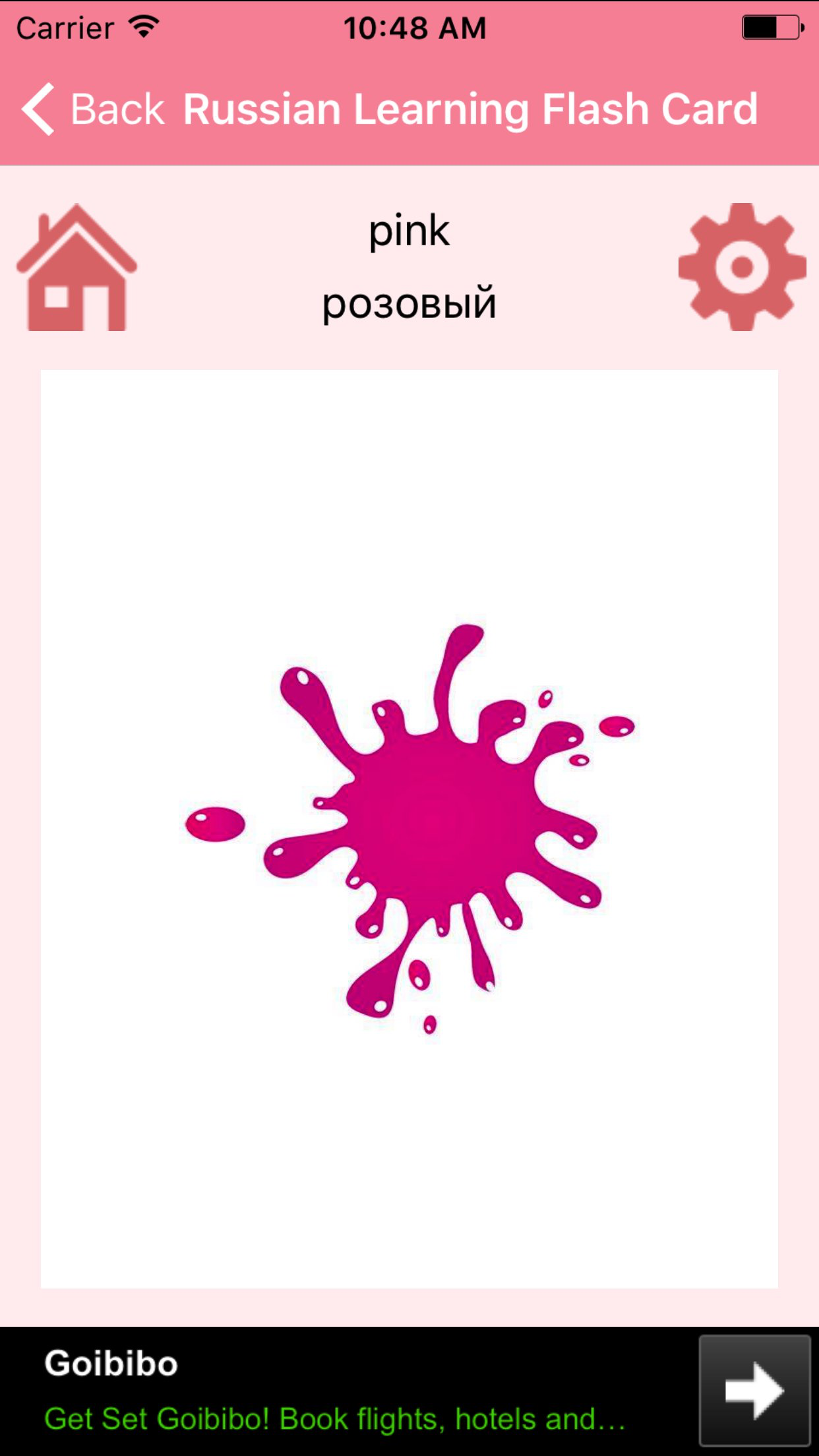 Russian Learning Flash Card