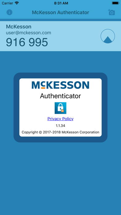 McKesson Authenticator iPhone screenshot 1 - Utilities app
