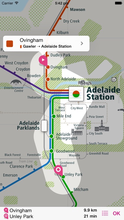 Adelaide Rail Map