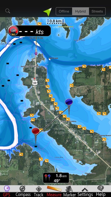 Grand lake o the Cherokees Map