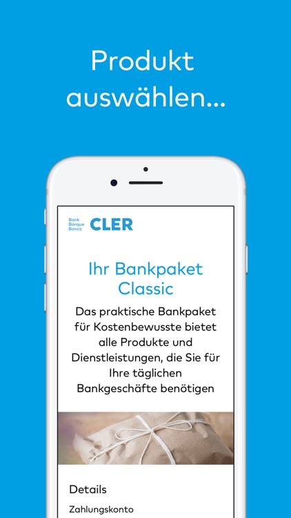 Bank Cler Kunde werden