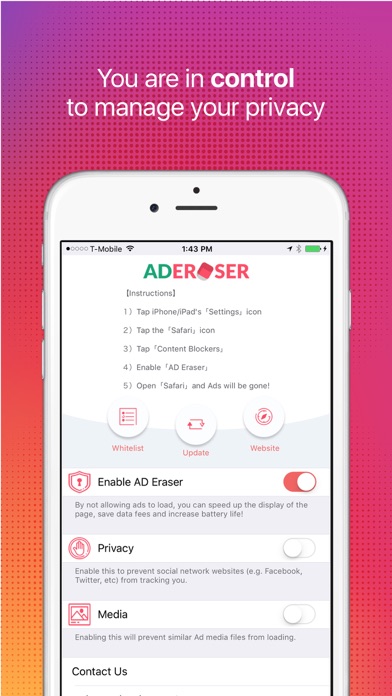 AD Eraser - 広告を消して通信料を節約できるアドブ screenshot 3