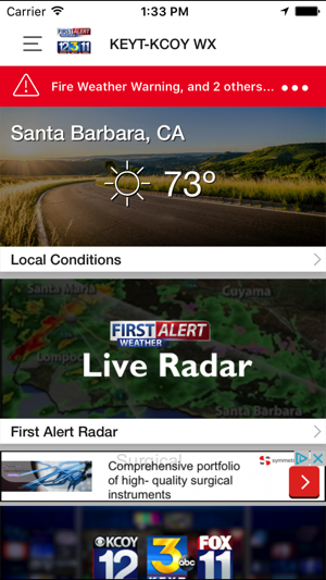 KEYT-KCOY-KKFX First Alert Wx(圖2)-速報App