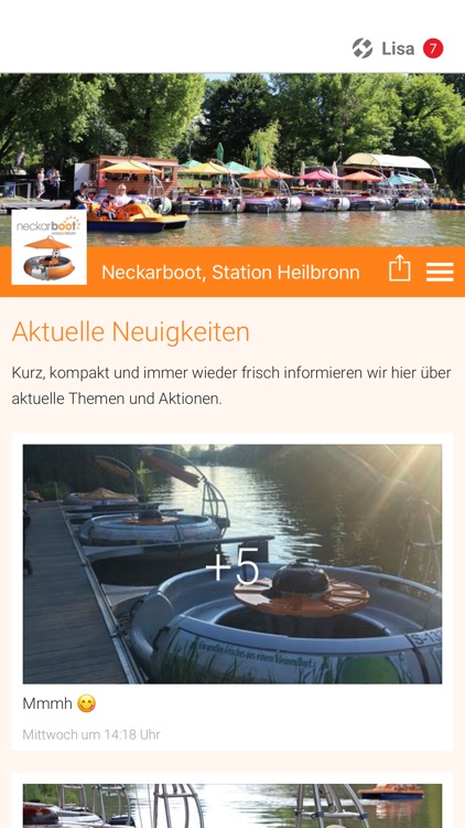 Neckarboot, Station Heilbronn
