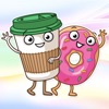 Donut And Coffee! Stickers