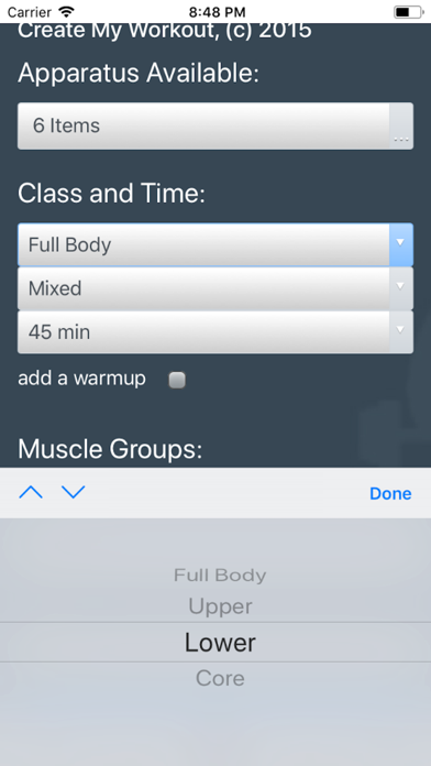 Create My Workout screenshot 3