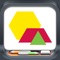 These virtual pattern blocks let you do everything you can with physical pattern blocks, plus much more: easily align and snap, toggle grids, and work with fractions and decimals