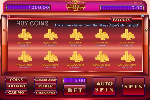 Duck Slots - Casino Game! screenshot 2