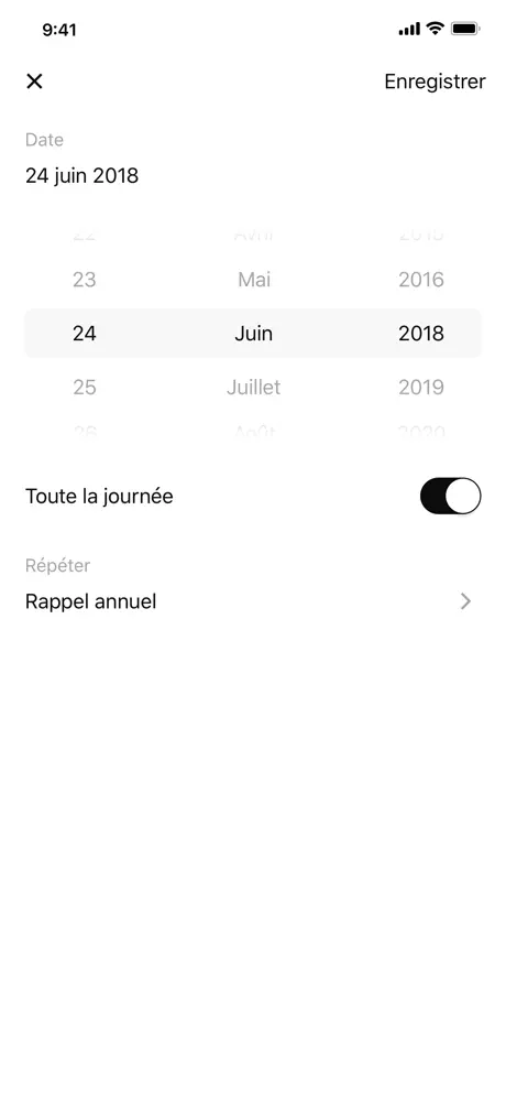 Days • Décompte d'événement
