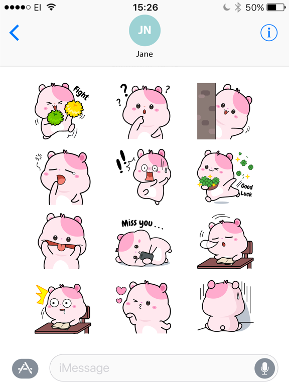 Kiki Hamster Stickers iPad screenshot 2 - Stickers app