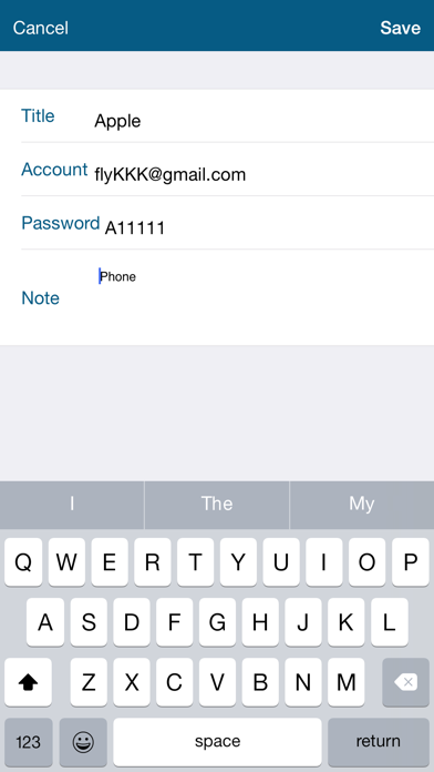 Screenshot #3 pour iKey－Password Account Security