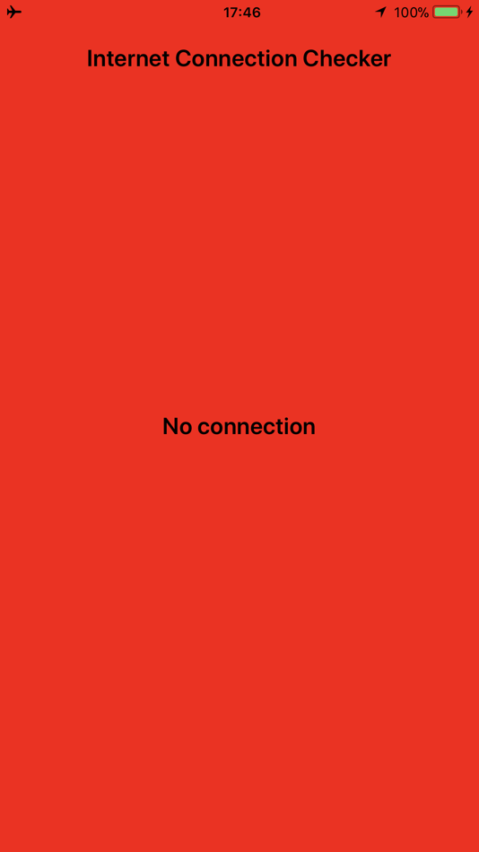 #2. Internet Connection Checker (iOS) Podle: Nicolas Schotten