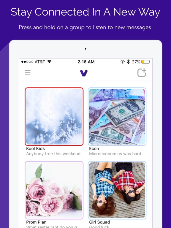 Vmote - Voice Messaging iPad screenshot 1 - Social Networking app