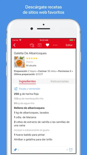 Captura de pantalla de Gestor De Recetas Paprika 3 en iPhone 2