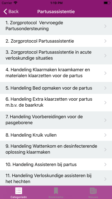 Screenshot #3 pour Kraamzorg Protocollen