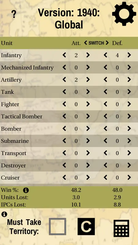 A&A Battle Calculator screenshot 1 of 3