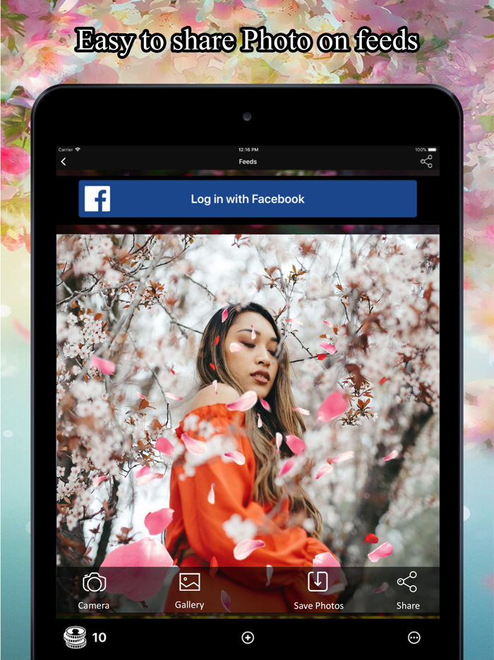 Flower Rain Effect Pic Editor