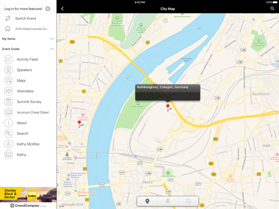 Stanley Black & Decker Events iPad screenshot