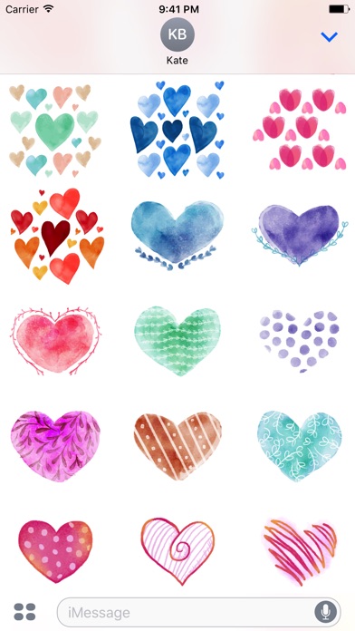 Watercolor Love Forever and Ever Stickers screenshot 2