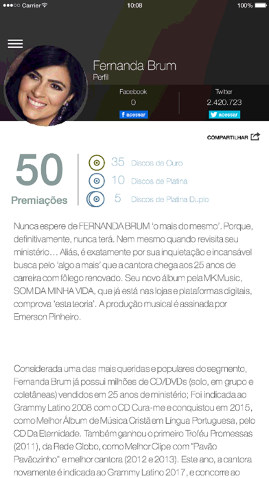 Fernanda Brum - Oficial Screenshot 3 - AppWisp.com Fernanda Brum - Oficial Screenshot 3 - AppWisp.com