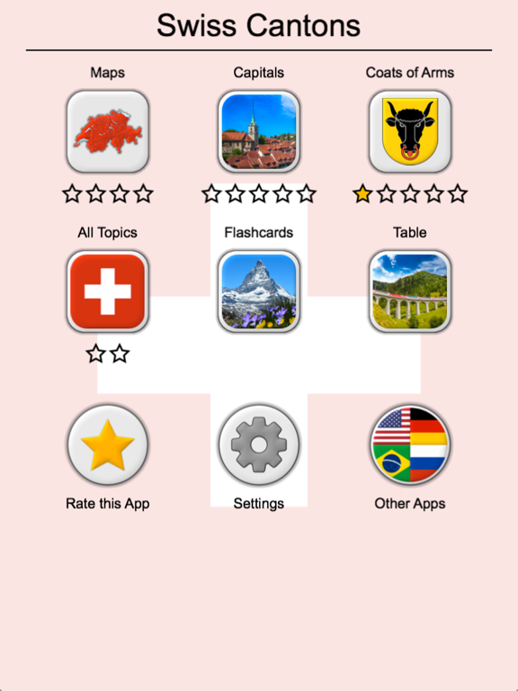 Cantons of Switzerland Quiz iPad screenshot