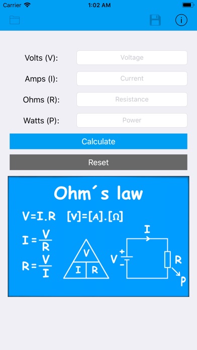 Ohm's Law Calc. Pro screenshot 2