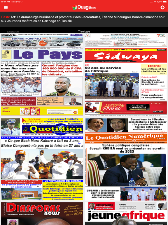 aOuaga.com iPad screenshot 5 - News app