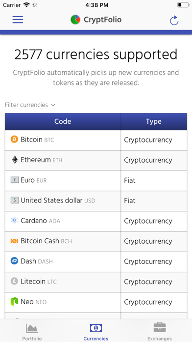 CryptFolio screenshot 4