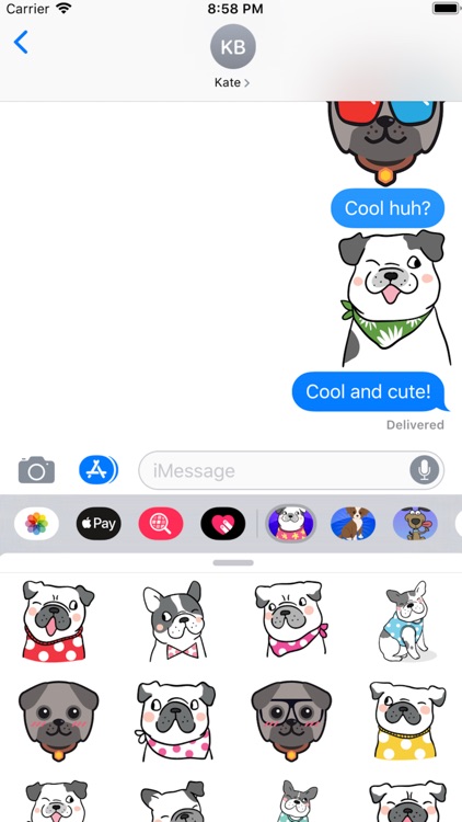 Pug Dogs Emojis Stickers