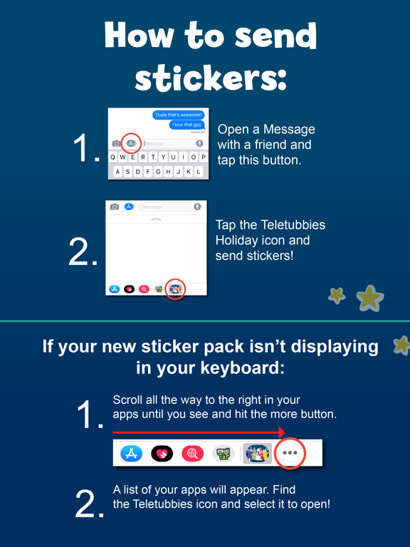 Teletubbies Holiday Stickers iPad screenshot