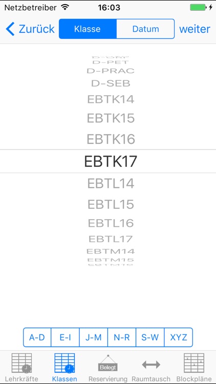 Virtueller Stundenplan
