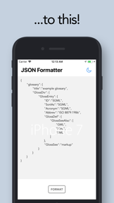 JSON Formatter screenshot
