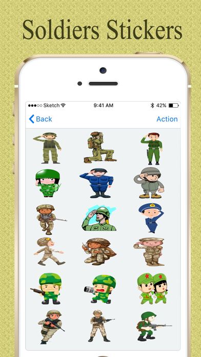 Army Soldiers Emojis screenshot 2