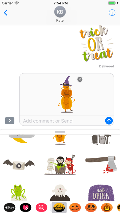 Happy Halloween Witchful Emoji screenshot 2