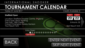 International Snooker Career screenshot
