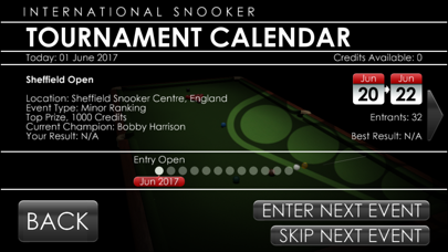 International Snooker Career Screenshot