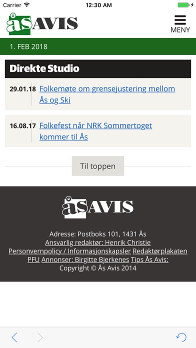 Ås Avis nyheter screenshot 2