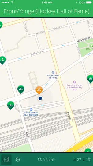 Скриншот Toronto Bikes — A One-Tap Toronto Bike Share App на iPhone 4