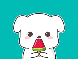 Chubby Puppy Animated Stickers