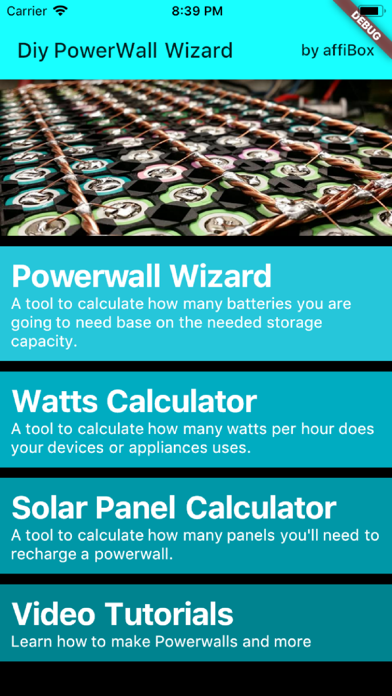 Diy Powerwalls Wizard iPhone screenshot