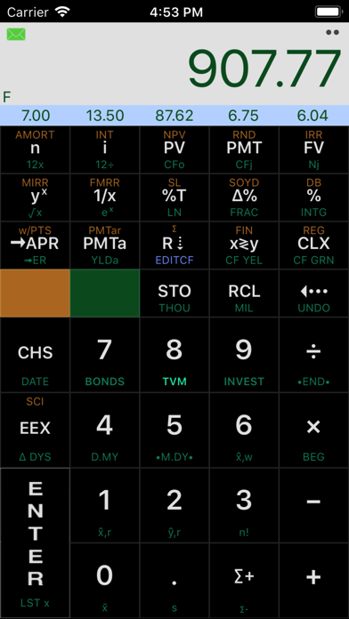 Calc-12E RPN Financial Screenshot