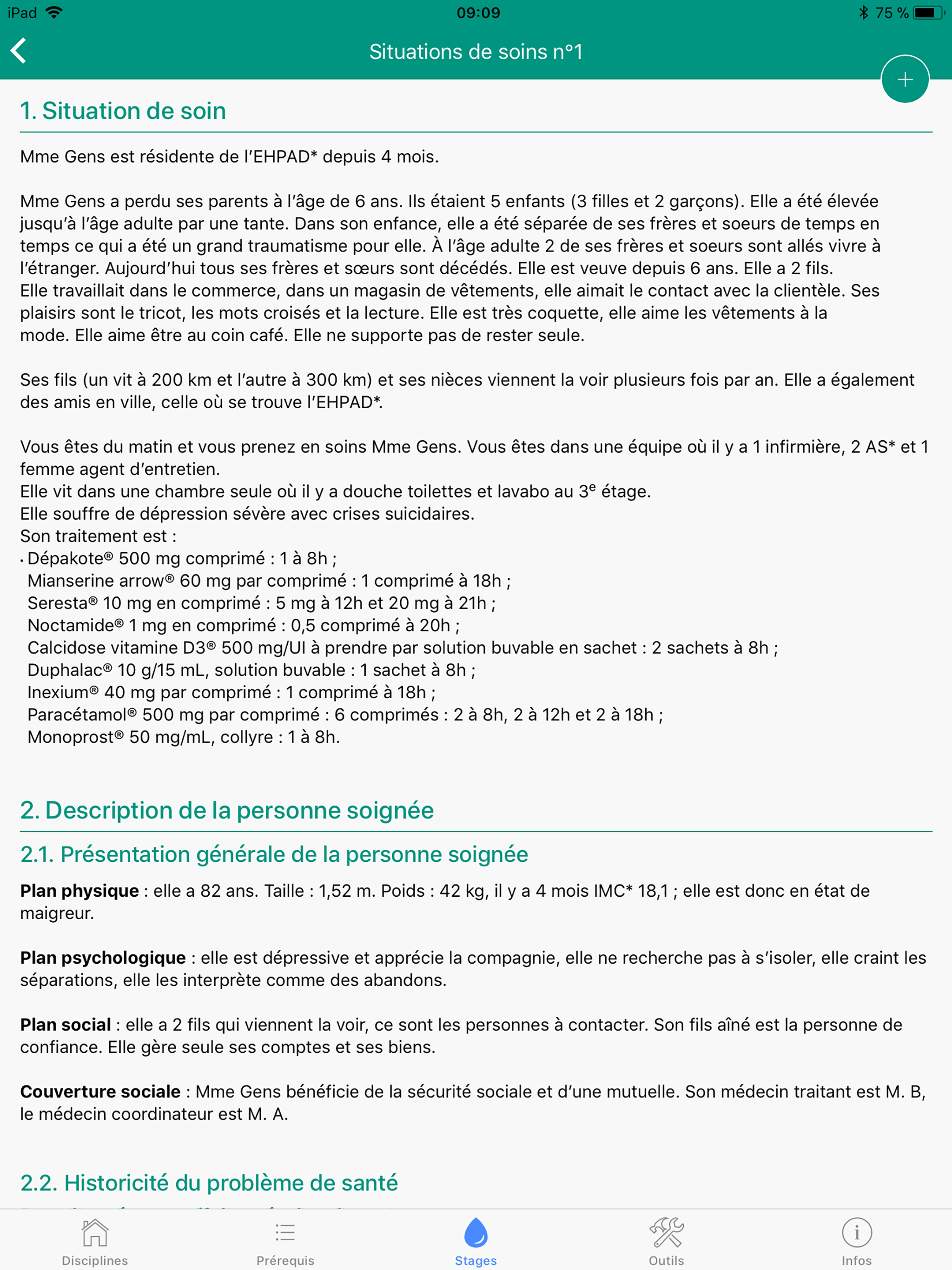 Total Stages infirmiers