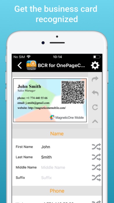 OnePageCRM Biz Card Reader screenshot 4