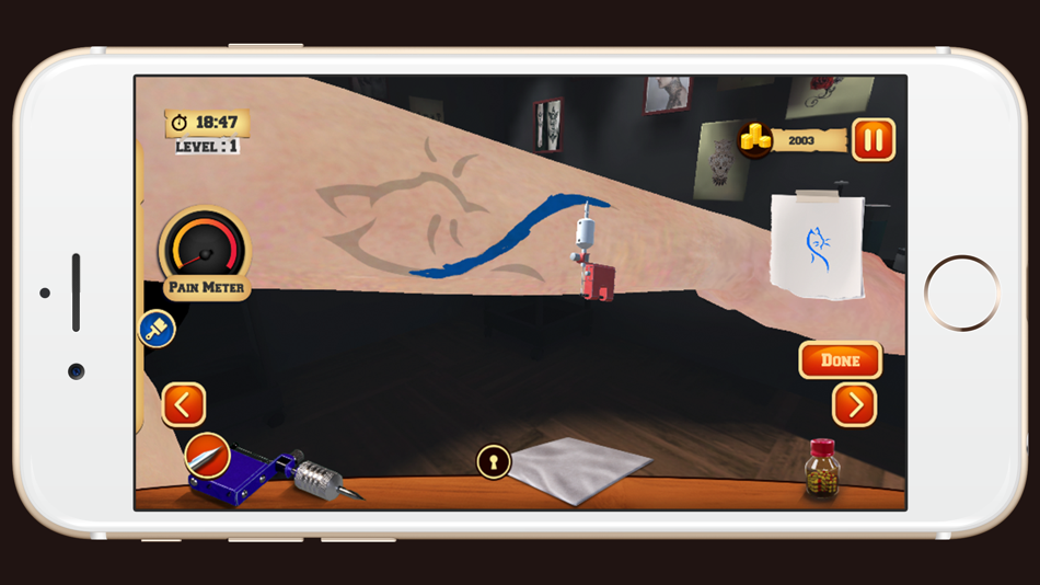 #3. Tattoo Studio Simulator 3D (iOS) 由: Stefano Frassi