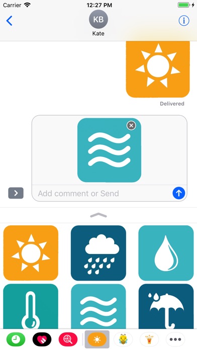 Weather stickers and emoji screenshot 4