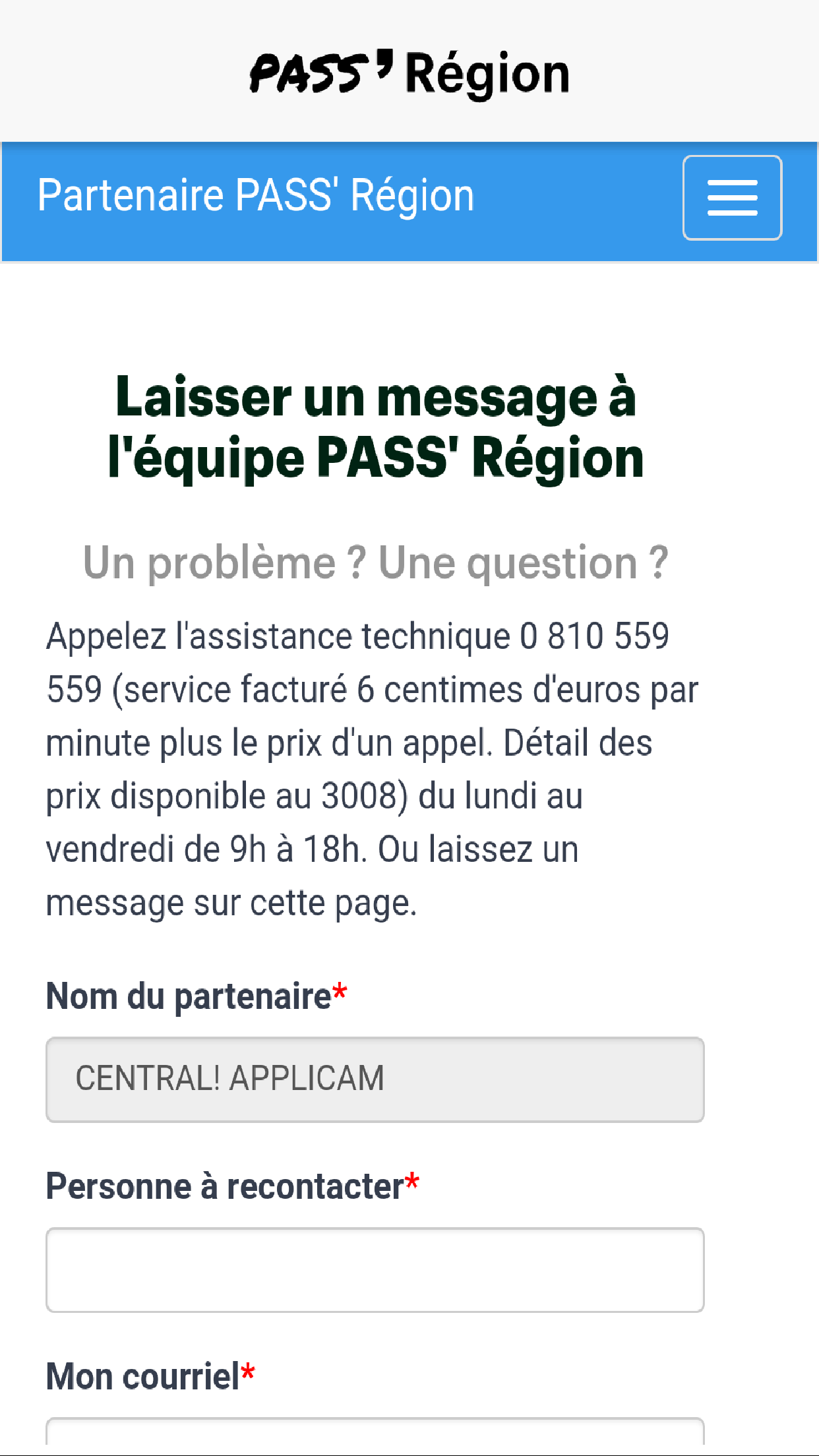 Partenaire PASS' Région