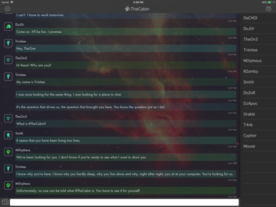 #TheCabin iPad screenshot 5 - Social Networking app