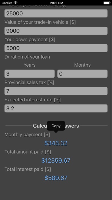 Auto Loan Calculator Plus screenshot 2