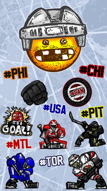 Old Time Hockey Mojis