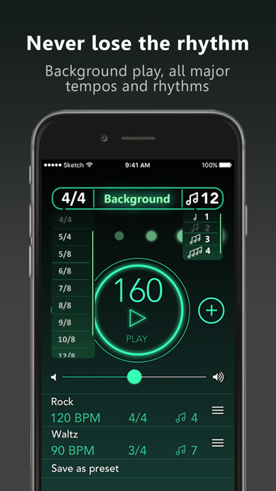 Pro metronome: tap your tempo Screenshot 4 - AppWisp.com Pro metronome: tap your tempo Screenshot 4 - AppWisp.com